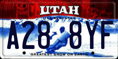 UT license plate A288YF