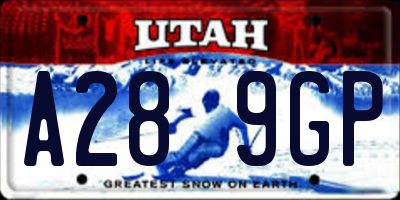 UT license plate A289GP
