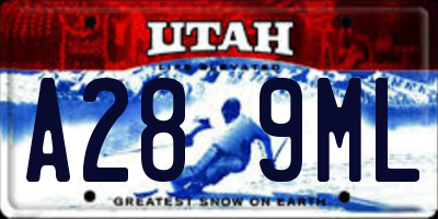 UT license plate A289ML