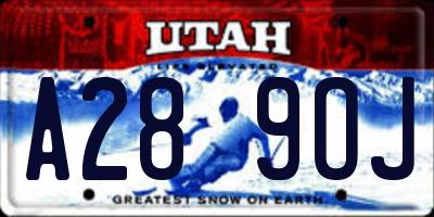 UT license plate A289OJ