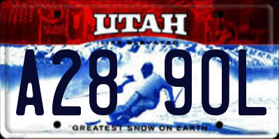 UT license plate A289OL