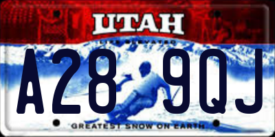 UT license plate A289QJ