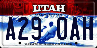 UT license plate A290AH