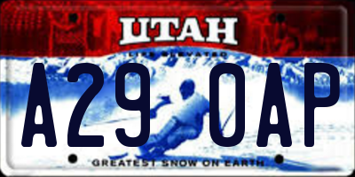 UT license plate A290AP