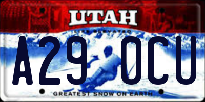 UT license plate A290CU