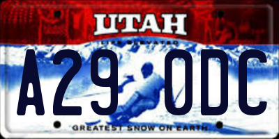 UT license plate A290DC