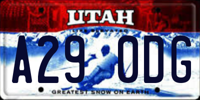 UT license plate A290DG