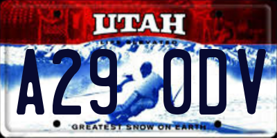 UT license plate A290DV
