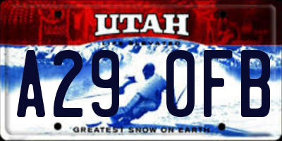 UT license plate A290FB