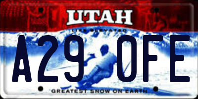 UT license plate A290FE