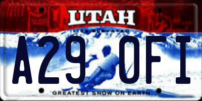 UT license plate A290FI