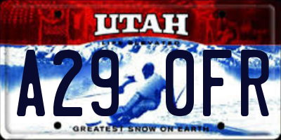 UT license plate A290FR
