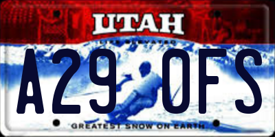 UT license plate A290FS