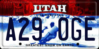 UT license plate A290GE