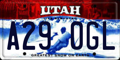 UT license plate A290GL