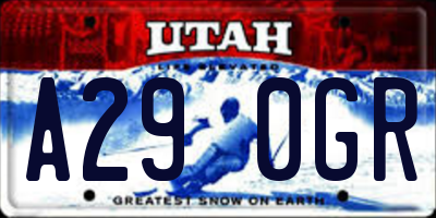 UT license plate A290GR