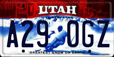 UT license plate A290GZ