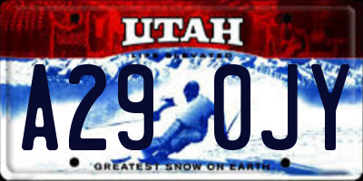 UT license plate A290JY