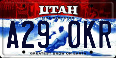 UT license plate A290KR