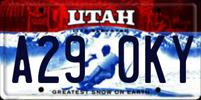 UT license plate A290KY