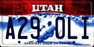 UT license plate A290LI