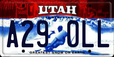 UT license plate A290LL
