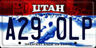 UT license plate A290LP