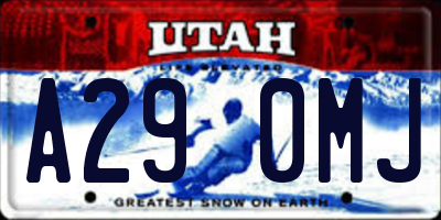 UT license plate A290MJ