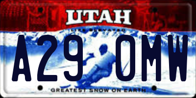 UT license plate A290MW