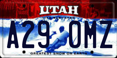 UT license plate A290MZ