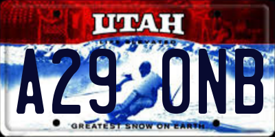 UT license plate A290NB