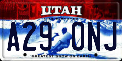 UT license plate A290NJ