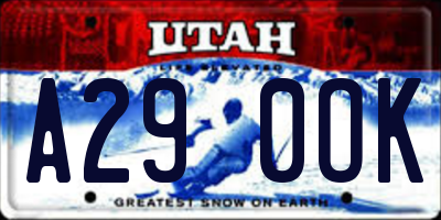 UT license plate A290OK