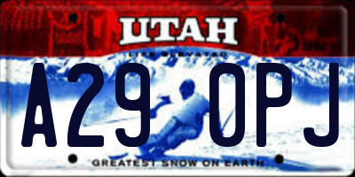 UT license plate A290PJ