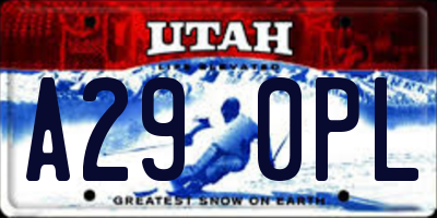 UT license plate A290PL