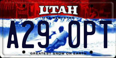 UT license plate A290PT