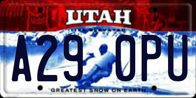 UT license plate A290PU