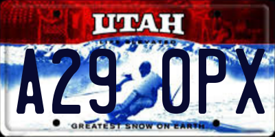 UT license plate A290PX