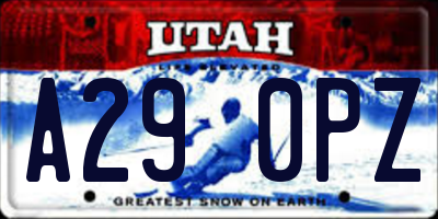 UT license plate A290PZ