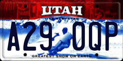 UT license plate A290QP