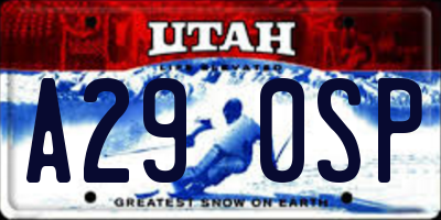 UT license plate A290SP