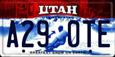 UT license plate A290TE