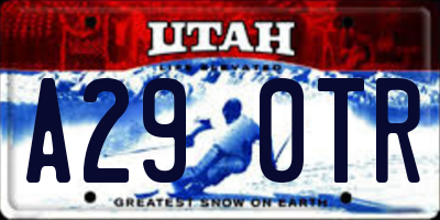 UT license plate A290TR