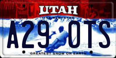 UT license plate A290TS
