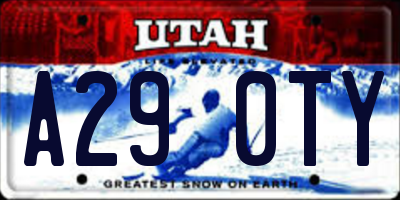 UT license plate A290TY