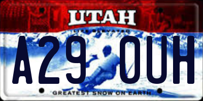 UT license plate A290UH