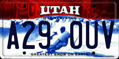 UT license plate A290UV