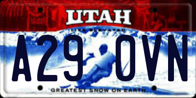UT license plate A290VN