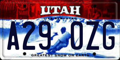 UT license plate A290ZG