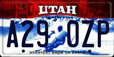 UT license plate A290ZP
